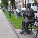Городская скульптура "Ветеран" на аллее у площади Победы. Автор Антон Агарков.