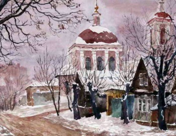 Нарисованный Боровск: в Домике счастья выставка акварелей Юрия Саакова