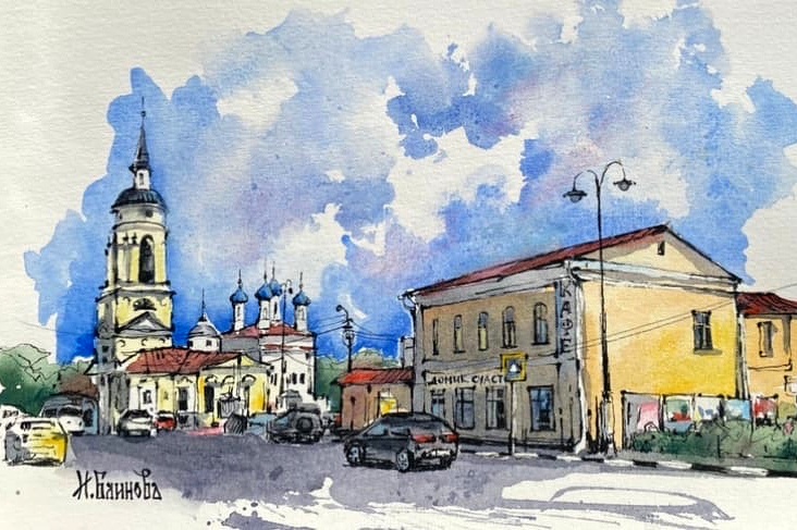 Нарисованный Боровск: в местном МВЦ сразу две художественные выставки, посвященные городу
