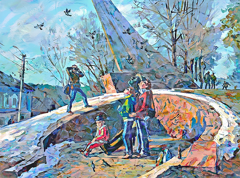 2 место в номинации Первый космический - работа Анатолия Жлабовича