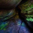 Пещера, где растет мох шистостега.
